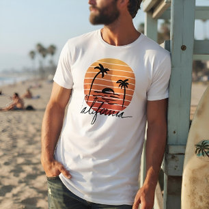 California Summer Graphic orange Vintager Sonnenun T-Shirt