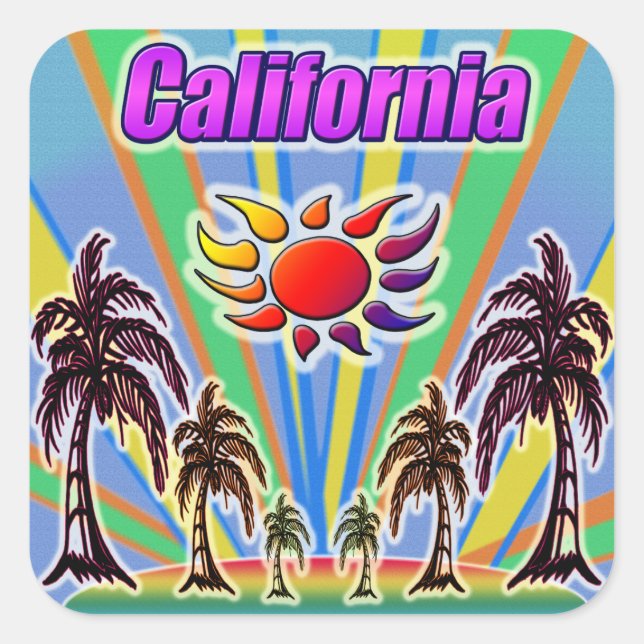 California Summer Liebe Sticker (Vorderseite)