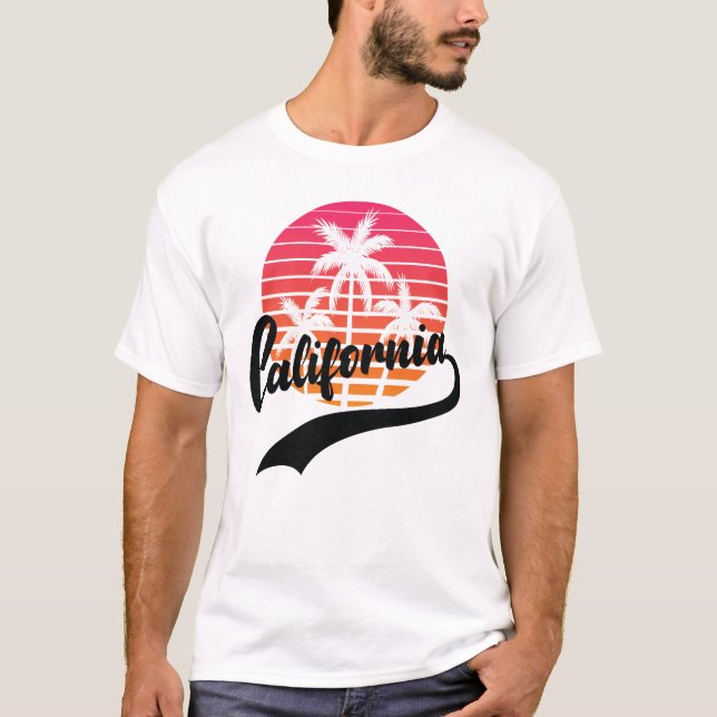 California Summer Retro Sunset Men's T - Shirt (Vorderseite)