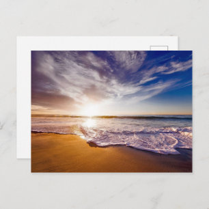 California Sunset Beach Postcard Postkarte