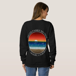 California Sunset Beach Sand Heart Family Wiederse Sweatshirt