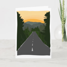 California Sunset Birthday Karte