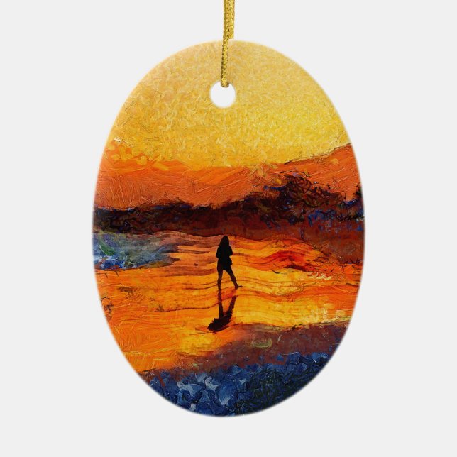 California Sunset Christmas Ornament (Vorne)