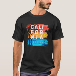 California Sunset Cool Beach und Summer Vibes T-Shirt
