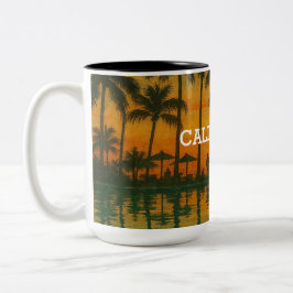 California Sunset Mug – Tropical Beach Vibes with  Zweifarbige Tasse