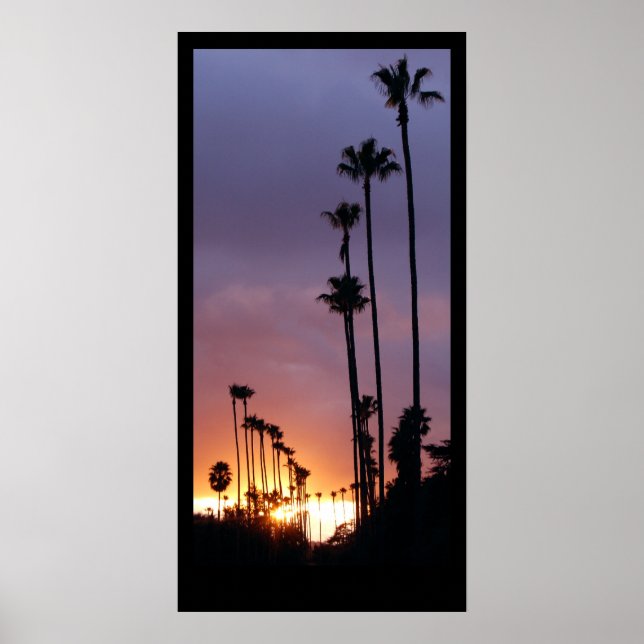 California Sunset Palms Poster / Passen Sie das an (Vorne)