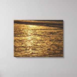California Sunset Waves Ocean Seascape Leinwanddruck