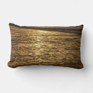 California Sunset Waves Ocean Seascape Lendenkissen