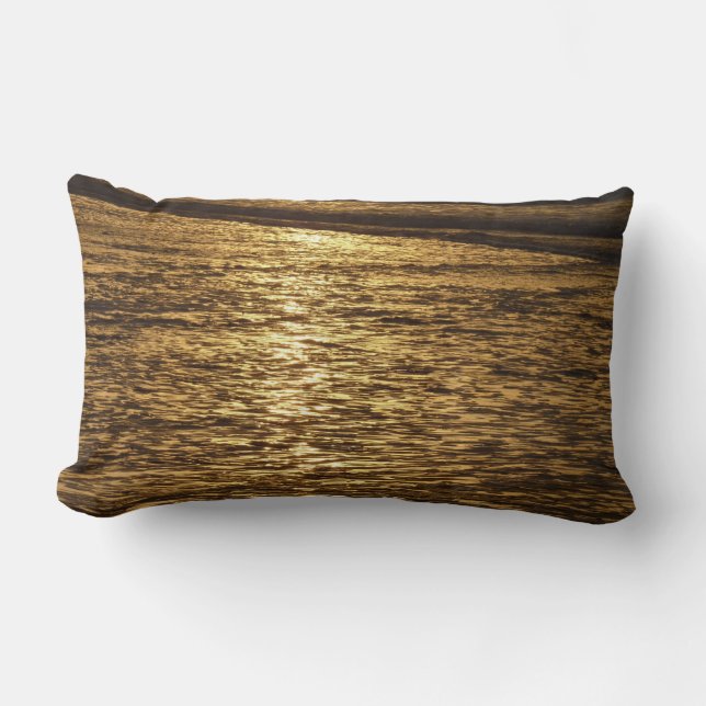 California Sunset Waves Ocean Seascape Lendenkissen (Vorderseite)