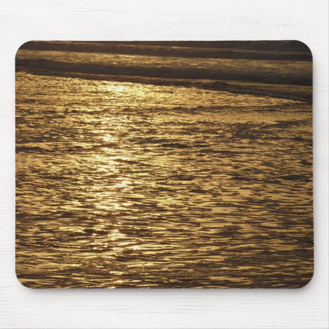 California Sunset Waves Ocean Seascape Mousepad (Vorne)