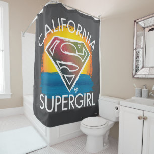 California Supergirl Sunset Graphic Duschvorhang