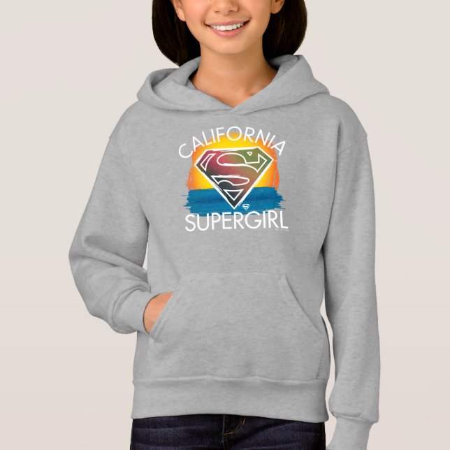 California Supergirl Sunset Graphic Hoodie (Vorderseite)