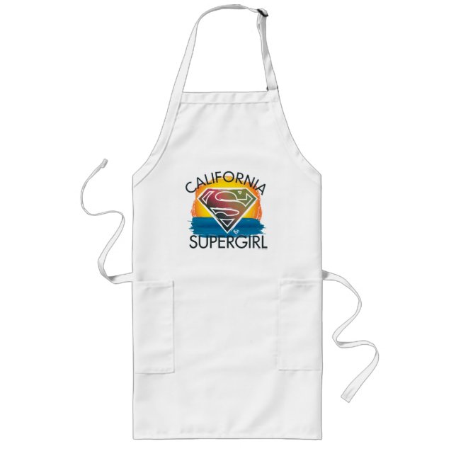 California Supergirl Sunset Graphic Lange Schürze (Vorne)