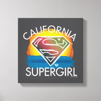 California Supergirl Sunset Graphic Leinwanddruck