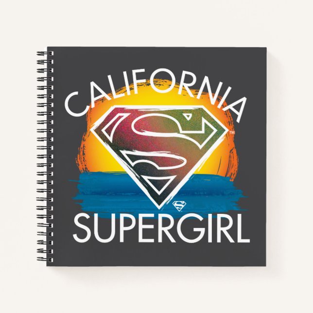 California Supergirl Sunset Graphic Notizbuch (Vorderseite)