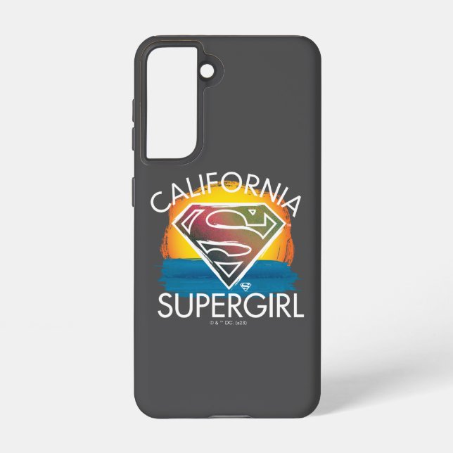 California Supergirl Sunset Graphic Samsung Galaxy Hülle (Rückseite)
