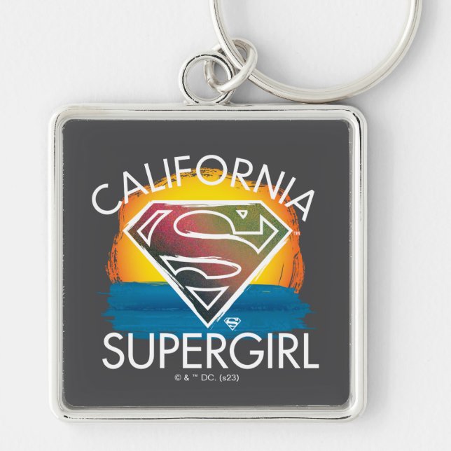 California Supergirl Sunset Graphic Schlüsselanhänger (Vorne)
