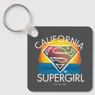 California Supergirl Sunset Graphic Schlüsselanhänger