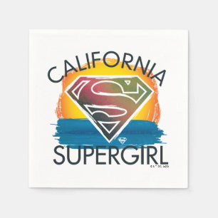 California Supergirl Sunset Graphic Serviette