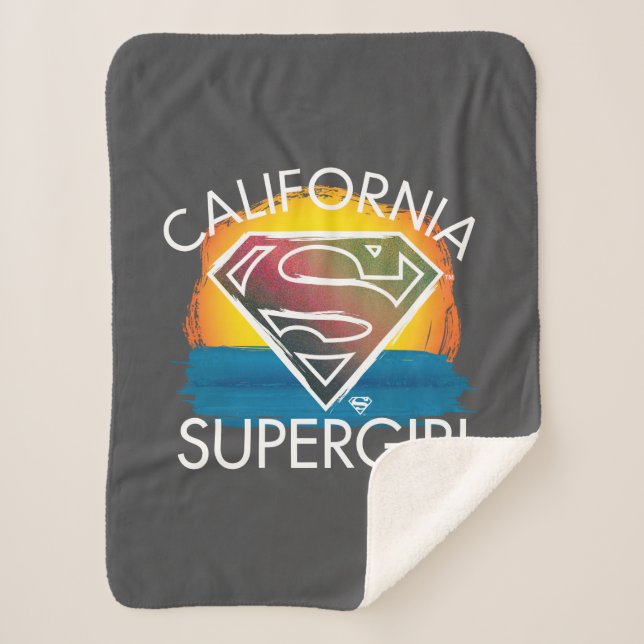 California Supergirl Sunset Graphic Sherpadecke (Vorderseite)