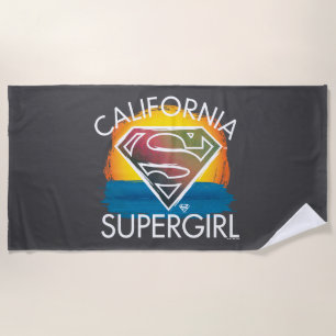 California Supergirl Sunset Graphic Strandtuch