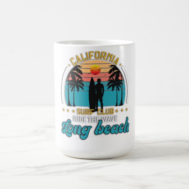 California Surf Club Long Beach Sunset T - Shirt - Kaffeetasse (Mittel)