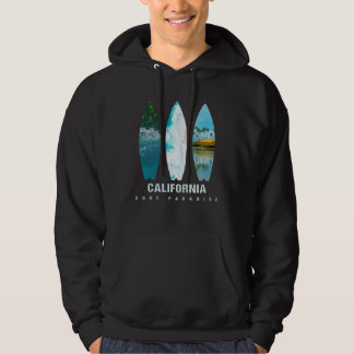 California Surf Paradise Pride Vacation Travel Sur Hoodie