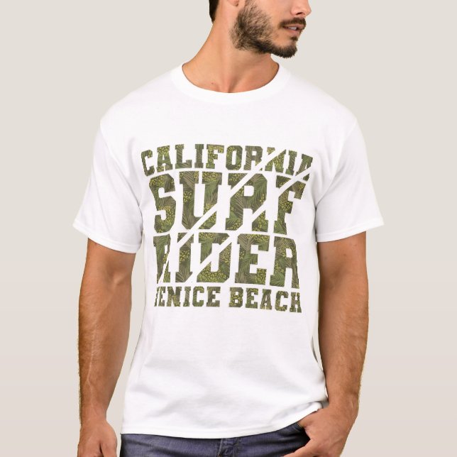 California Surf Rider - Tropical Venice Beach Stre T-Shirt (Vorderseite)