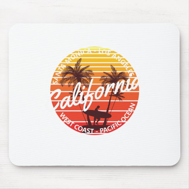 California Surf, Summer Beach vibes Mousepad (Vorne)
