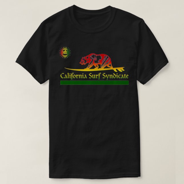 California Surf Syndicate Native Boardrider Rasta T-Shirt (Design vorne)