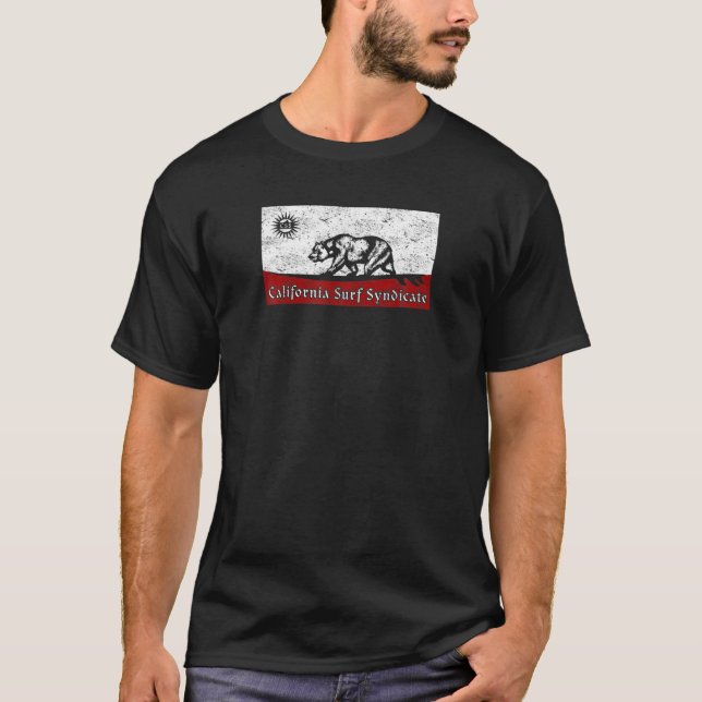 California Surf Syndication-Flagge T-Shirt (Vorderseite)