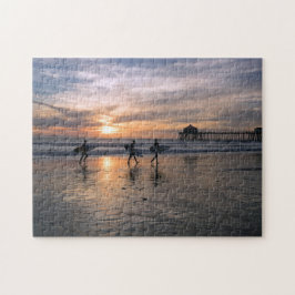 California Surfer bei Sunset Puzzle