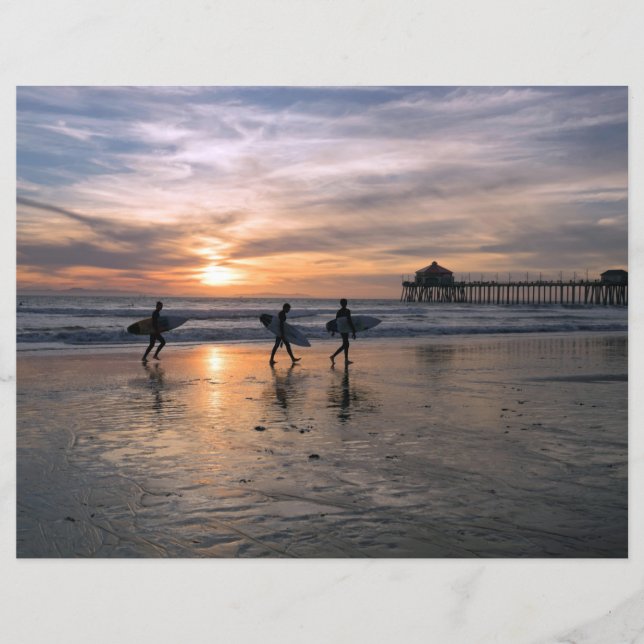 California Surfer bei Sunset Scrapbook Paper (Vorderseite)