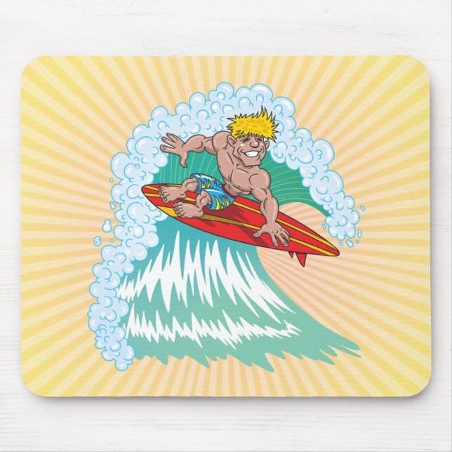California Surfer Mouse Pad Mousepad (Vorne)