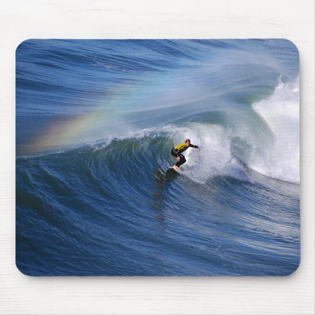 California Surfer unter einem Regenbogenmousepad Mousepad (Vorne)