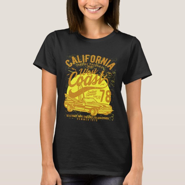 California Surfing Paradise  West Coast Since 78 T-Shirt (Vorderseite)