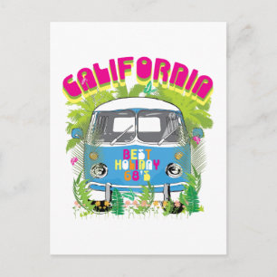 California Surfing Van Postkarte