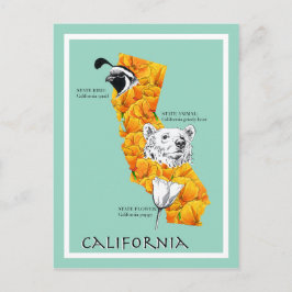 California Symbols Postkarte