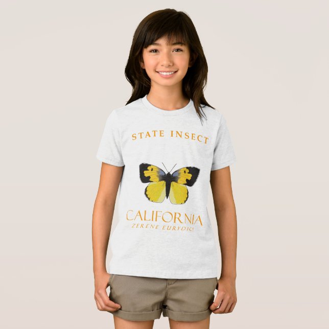 California Territory Insekt The Dogface Butterfly Tri-Blend Shirt (Vorderseite Voll)