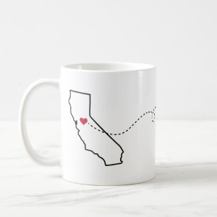 California to Florida - Heart2Heart Coffee Tasse