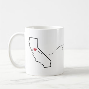California to Kentucky - Heart2Heart Coffee Tasse
