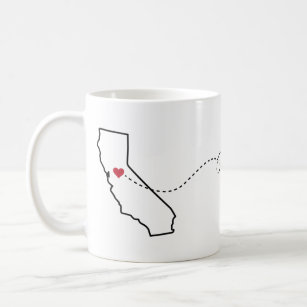 California to Ohio - Heart2Heart Coffee Tasse