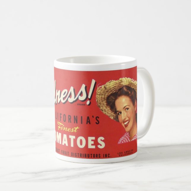 California Tomaten-Tasse Kaffeetasse (VorderseiteRechts)