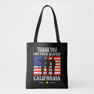 California Tote Bag Leinwand Tasche