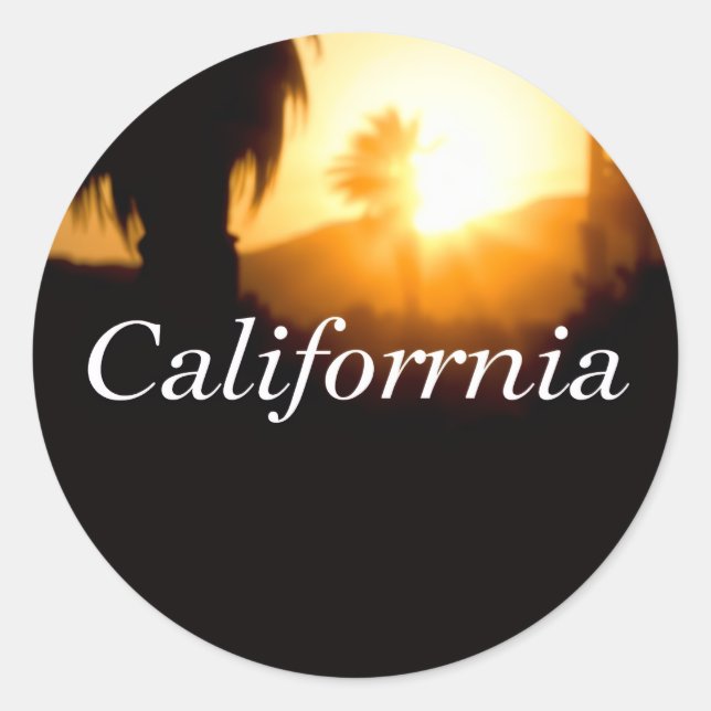 California Träumerei Runder Aufkleber (Vorderseite)
