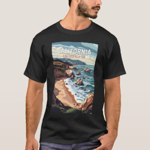 California Travel Art Vintag T-Shirt
