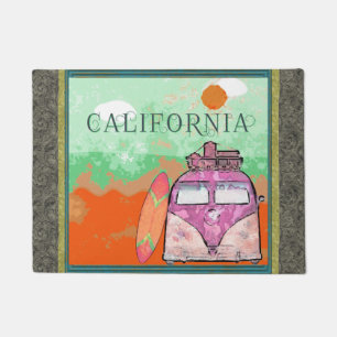 California Travel Poster Doormat Fußmatte