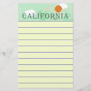 California Travel Poster Stationery Briefpapier