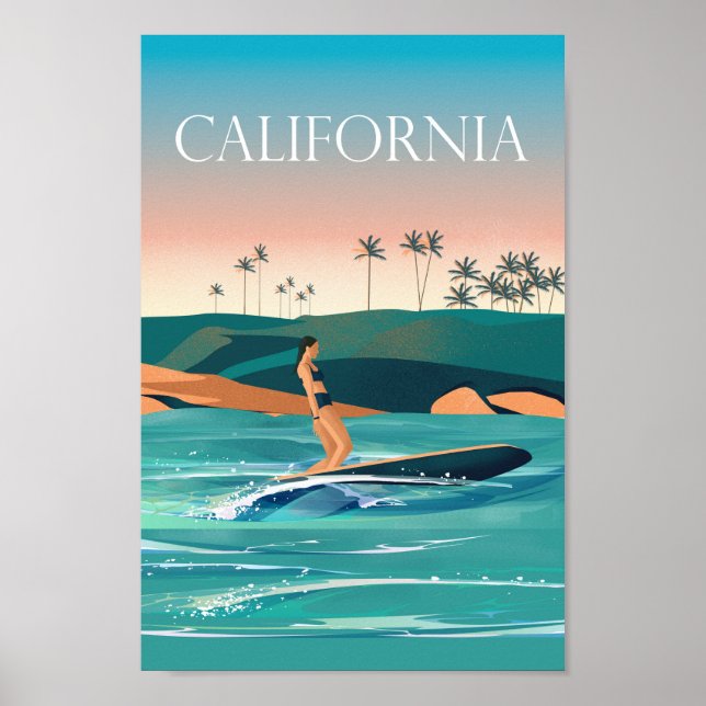 California travel poster surf (Vorne)