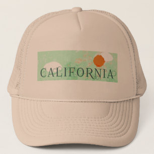 California Travel Poster Trucker Hat Truckerkappe